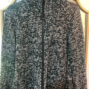 Women's Black and White Sweater